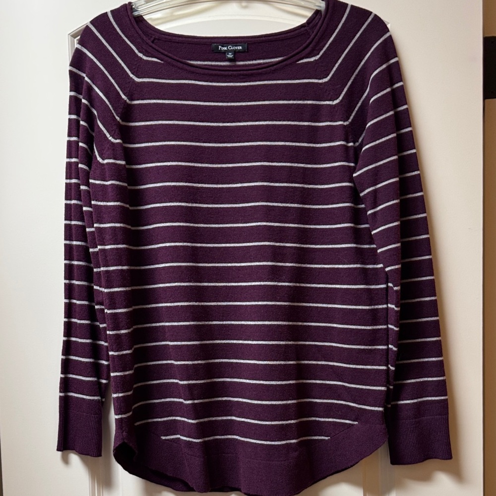 Pink Clover Striped Long Sleeve Top